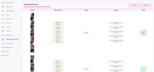 ERP and attendance systems for workforce tracking