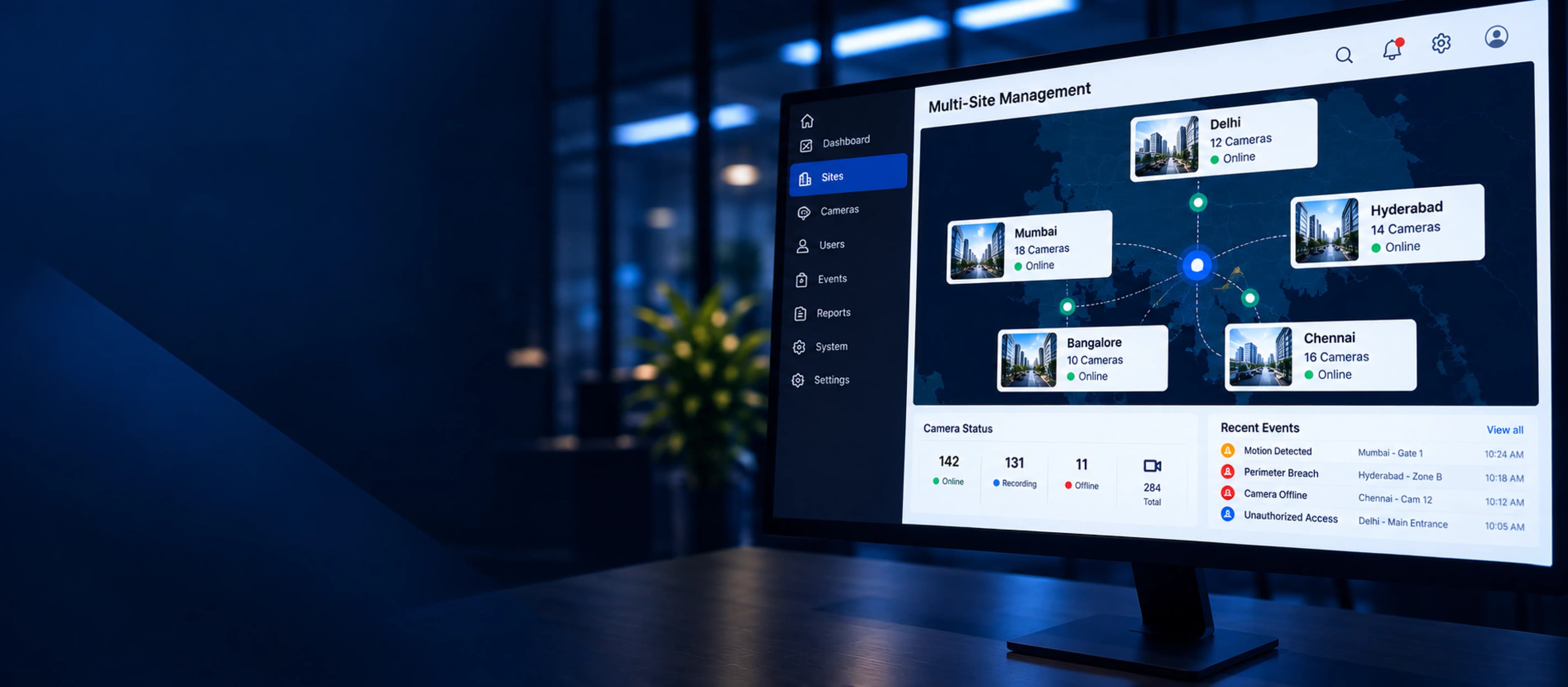 Centralized VMS for Multi-Site Control