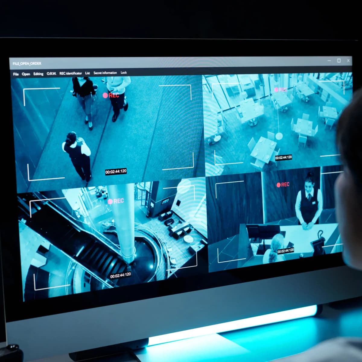 Security operator using video management software